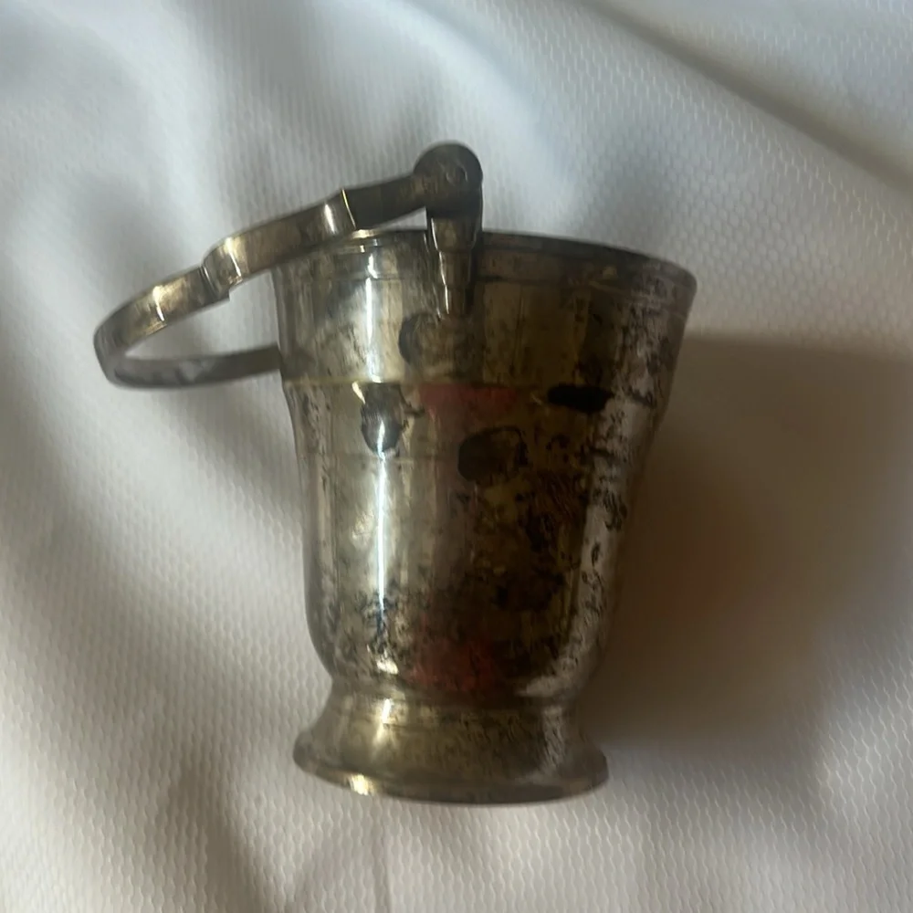 Vintage Silver Ice Bucket with Drip Tray